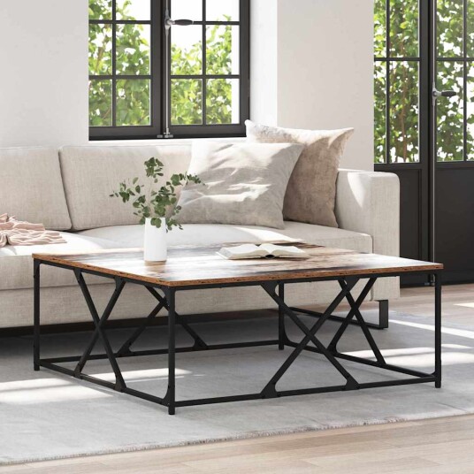 Kaffebord Gamle tre 100 x 100 x 40 cm Konstruert tre