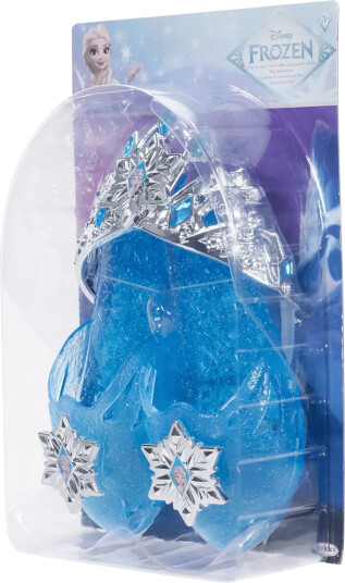 Frost Frozen Elsa Accessory Set Tiara + Shoe Bundle Blue ONE SIZE