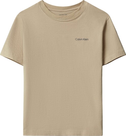 Calvin Klein Small Chest Inst.logo Ss T Shirt Beige 128