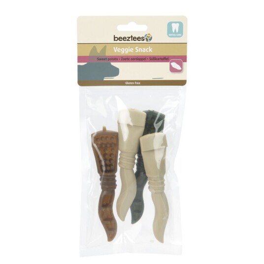 Beeztees Veggie Tannpleie Snacks 4 Stk À 13 cm