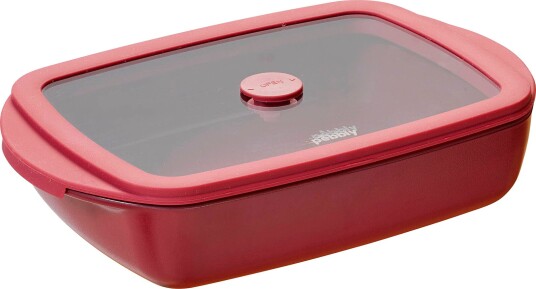 Pebbly Ildfast form rektangulær 0,8 liter, Cherrywood