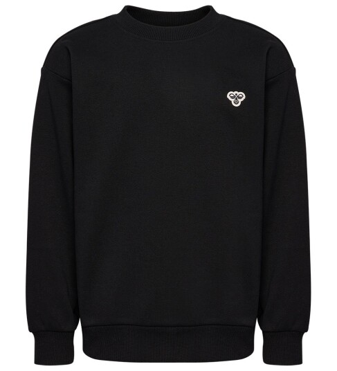 Hummel Collegegenser hmLjr Loose Crewneck Bee Svart