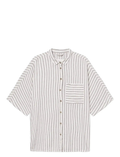 Rethinkit Studios Striped Shortsleeved Shirt Pj - Grey - XS