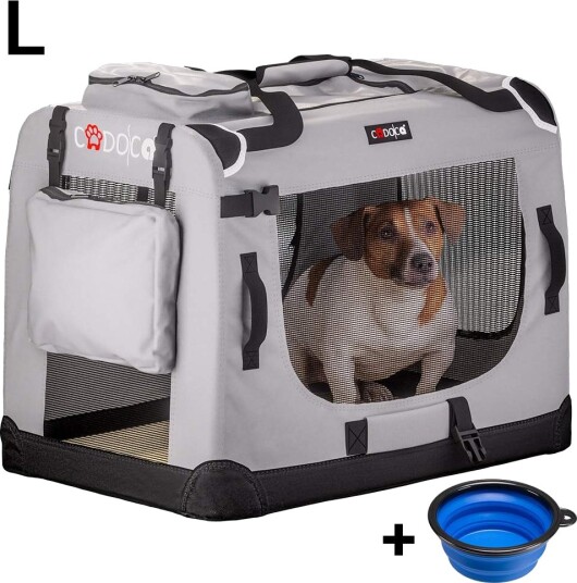 B2X Hundetransportstoff Grått L 70X52X50Cm