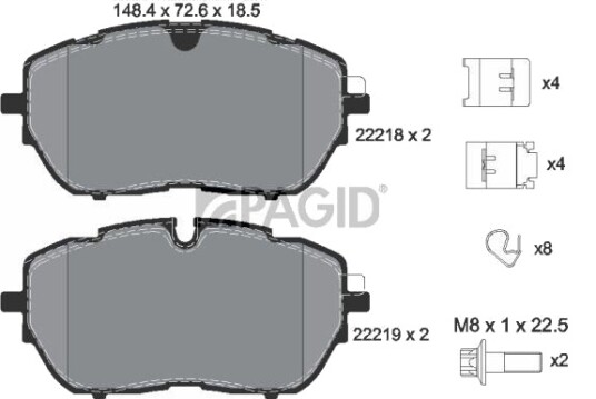 PAGID T2523N Bremseklosser PAGID T2523N Bremseklosser