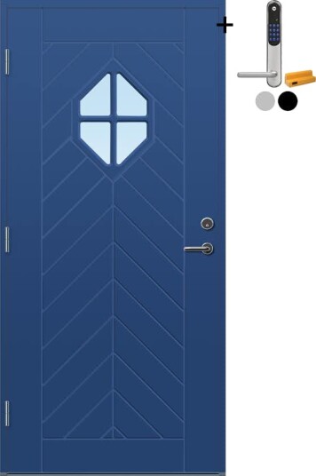 Ytterdør Bygg1 Norefjell med Yale Doorman Classic Home