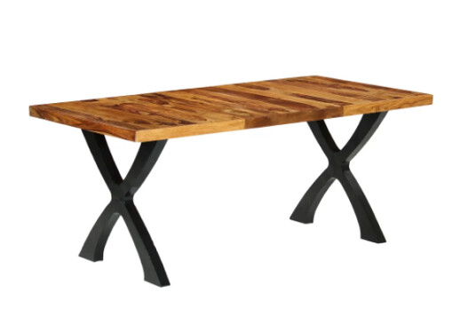 Spisebord i heltre indisk rosentre 180x90x76 cm