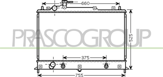 PRASCO MZ802R001 Radiator motorkjøling