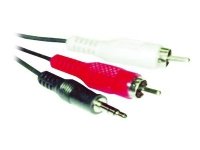 MicroConnect - Lydkabel - RCA hann til ministereojakk hann - 10 m