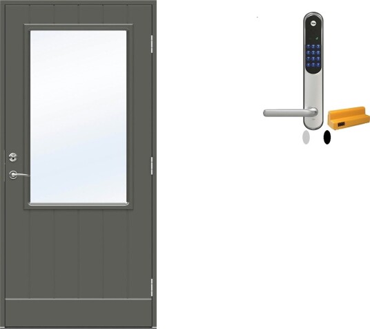 Ytterdør Swedoor Advance-Line Vision Lyra med Yale Entrus