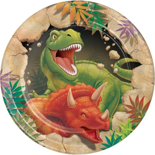Papptallerken Dinosaur 18 Cm Pk/8 Papptallerken Dinosaur 18 Cm Pk/8