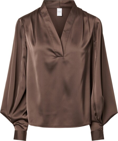 YAS Yaspella Ls Top S. CHOCOLATE BROWN 34