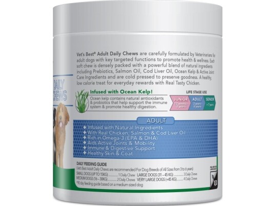 Vets Best Daily Chews Adult 180 Stk. 4 Pk/Ps