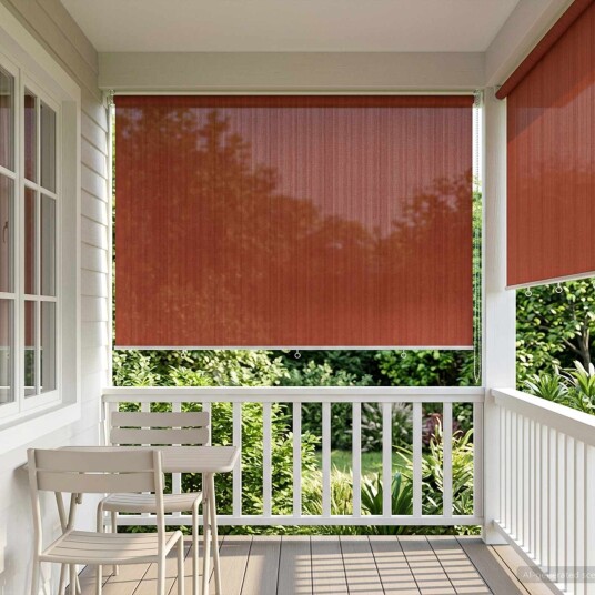 vidaXL Utendørs Rullegardin 90% UV-blokk Terracotta 400 x 230 cm HDPE