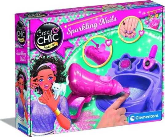 Clementoni Crazy Chic Neglesett Nail Art Studio Med Glittermaskin Og Neglelakk 6+ År Clementoni Crazy Chic Neglesett Nail Art Studio Med Glittermaskin Og Neglelakk 6+ År