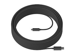 Logitech Strong 10m USB-C til USB-A kabel - USB 3.2 Gen 2, Svart