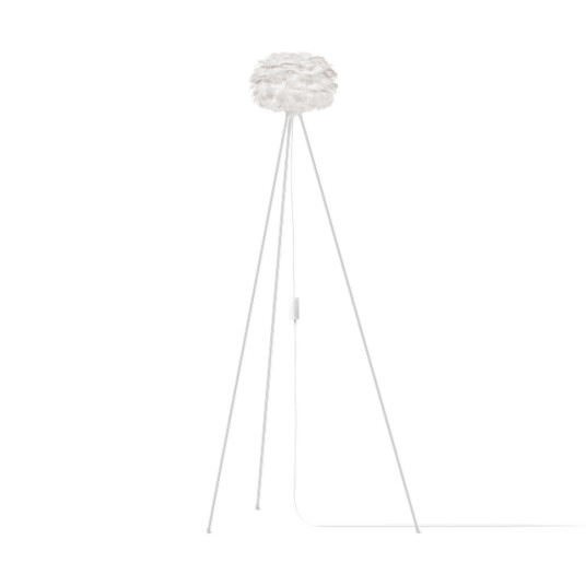 Umage Eos Tripod Gulvlampe Micro Hvit med Ben i Hvit