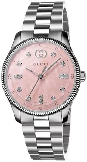 Gucci Dameklokke YA1265062 G Timeless Rosa/Stål Ø29 mm