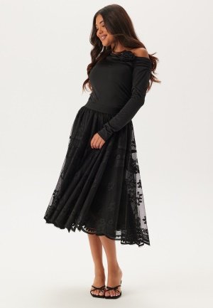 BUBBLEROOM Lace Skirt Black XS