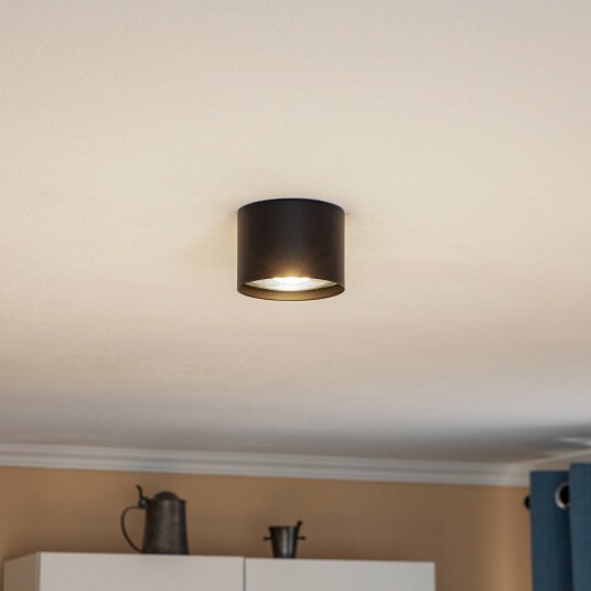 Euluna downlight Chloe svart Ø 11,5 cm stivt stål