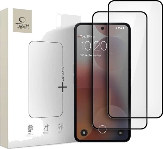 Tech-Protect Glass Fit+ 2-pakning Herdet Glass til Nothing Phone 3A / 3A Pro - Svart