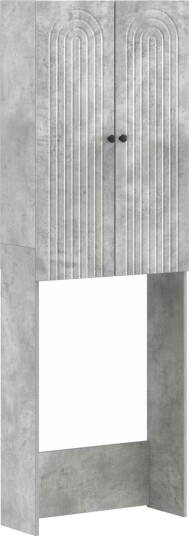vidaXL Toalett skap ALKMAAR Betonggrå 66 x 25,5 x 190 cm