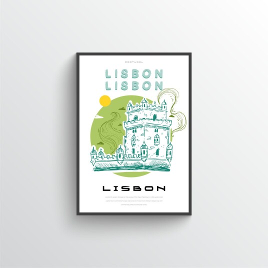 Lisboa reiseplakat Lisboa reiseplakat