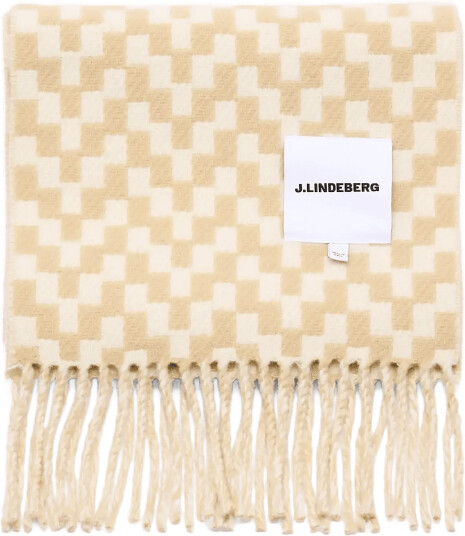J. Lindeberg Stacked Bridge Scarf Cream ONE SIZE