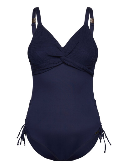 Fantasie Ottawa Uw Twist Front Swimsuit With Adjustable Leg - Blue - D x 80