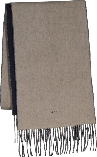 Gant Two Tone Wool Scarf - Beige - ONE SIZE