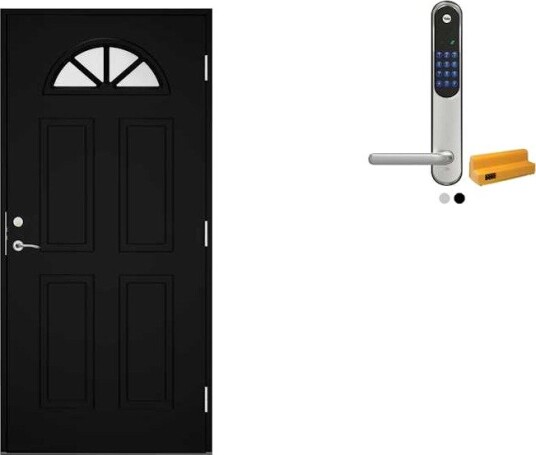 Ytterdør Swedoor Clever-Line+ Thy med Yale Doorman Classic Home