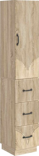 vidaXL Skapsett 2 pcs Sonoma eik 33 x 34,5 x 87 cm Konstruert tre