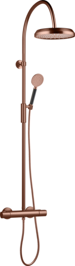 Tapwell ARM5300 Takdusj med trykk- og termostatstyrt dusjbatteri-Oksiderende Kobber