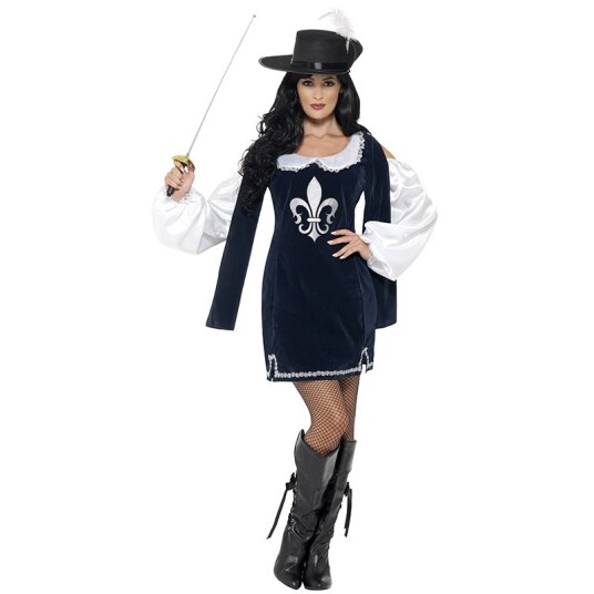 Smiffys Musketeer dame, XSmall Smiffys Musketeer dame, XSmall