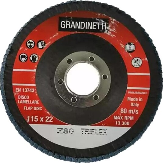 Grandinetti L115Z080TFC Slipeskive, vinkelsliper Grandinetti L115Z080TFC Slipeskive, vinkelsliper