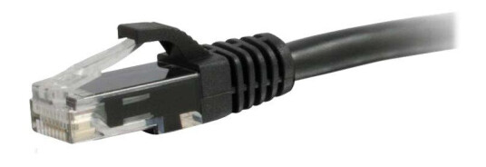 C2G Cat5e Booted Unshielded (UTP) Network Patch Cable - koblingskabel - 30 cm - svart