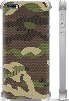 iPhone 5/5S/SE Hybrid-deksel - Kamuflasje