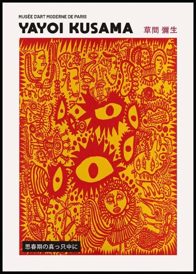 Yayoi Kusama In the Midset of Adolescence Plakat Plakat / 30x40cm