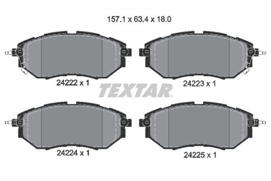 Bremseklosser TEXTAR 2422201 Bremseklosser TEXTAR 2422201