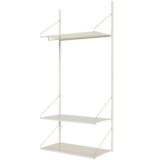 Frama Library Hylle Med Henger 80x185 Cm Varmhvit Hyllesystemer modulære Pulverlakkert Stål Warm White 8420