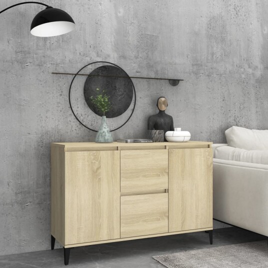 vidaXL Skjenk sonoma eik 104x35x70 cm sponplate