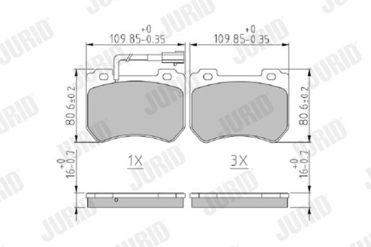 Bremseklosser JURID 573309J Bremseklosser JURID 573309J