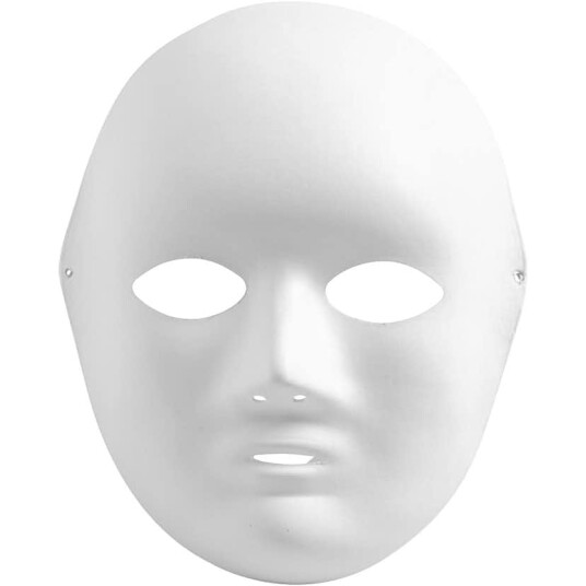 Creativ Company Helmaske av Papp Hvit 22x17 cm 10 stk/1 Pk