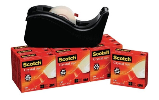 Tapedispenser Scotch C60 Sort 10 Ruller
