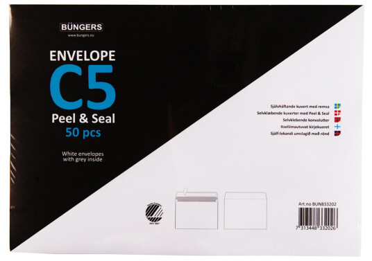 MAYER Consumerpack Envellope C5 P&S white 50/box