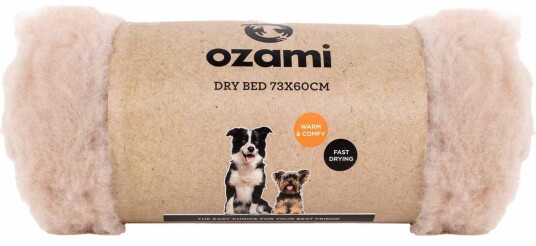 Ozami Dry Bed Hundeseng Beige 60x45cm - Hurtigtørkende Veterinærmatte