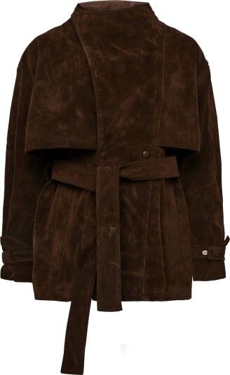 Bardot Veronica Vegan Suede Jacket Brown L