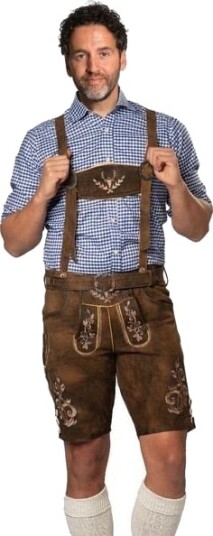 Partychimp Brune Korte Lederhosen