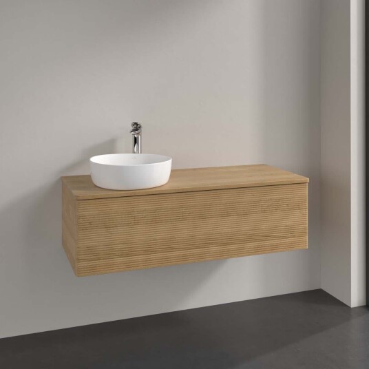 Villeroy & Boch  Antao Servantskap med 1 skuff 120x50x36 cm m/lys Eik