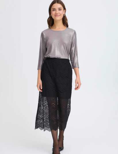 Fransa Frfranny Tee 2 - Silver - XS Fransa Frfranny Tee 2 - Silver - XS